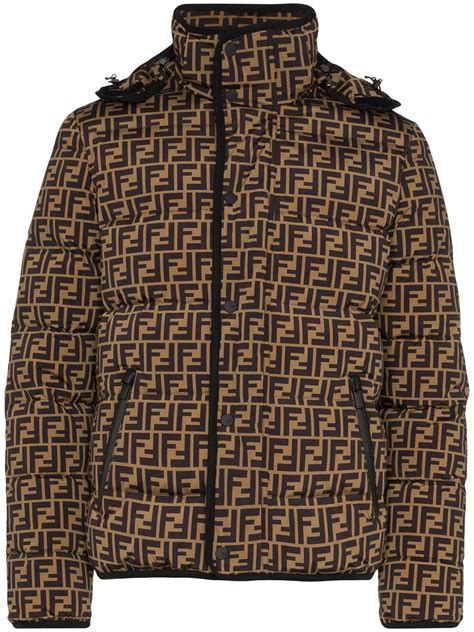 fendi jacke all over print|Jackets .